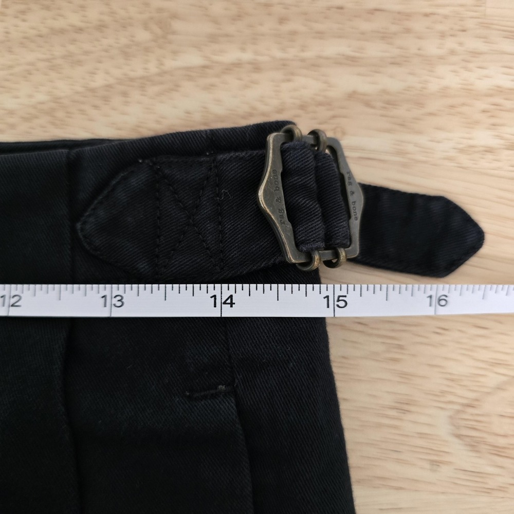 Rag & Bone Pants Womens 26 Black Slim‎ Straight Stretch USA Adjustable Waist - Picture 5 of 12